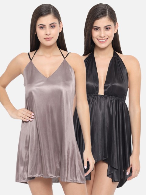 

Klamotten Pack Of 2 Black & Taupe Baby Doll