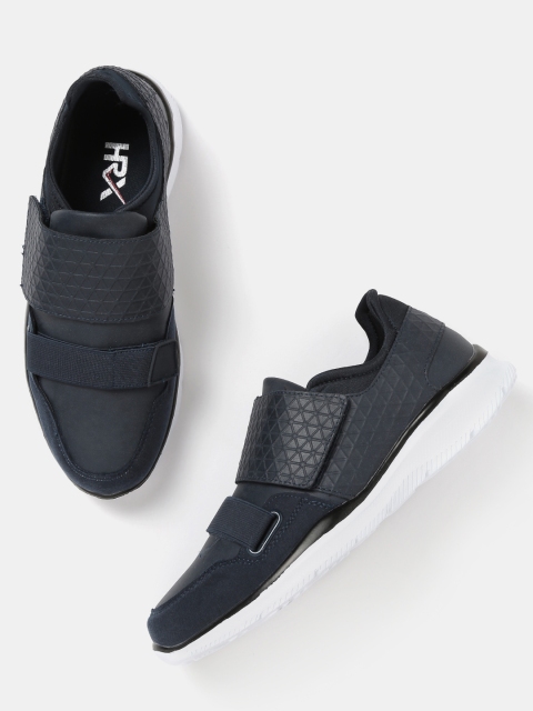 

HRX by Hrithik Roshan Men Navy Textured Sneakers, Navy blue
