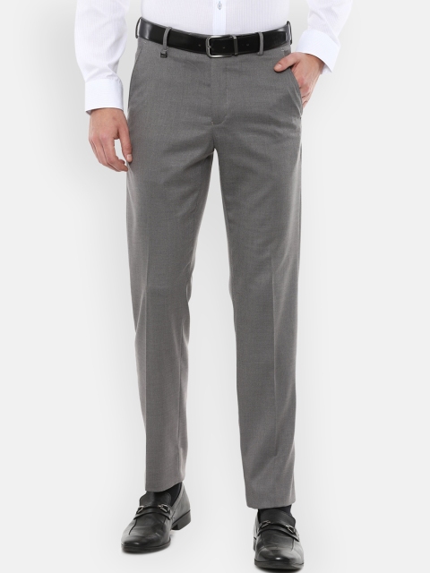

Van Heusen Men Grey Formal Trousers