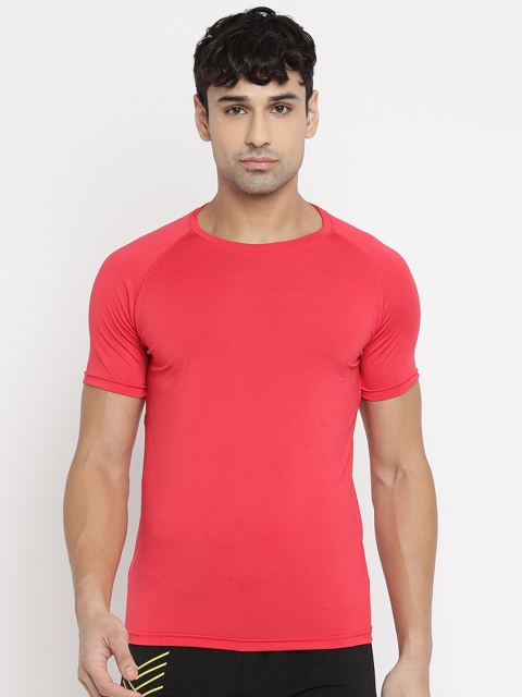

V2 Value & Variety Men Red Solid Round Neck T-shirt