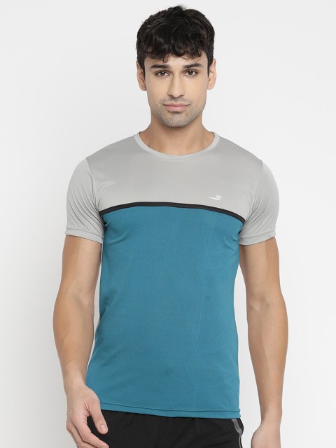 

V2 Value & Variety Men Grey Colourblocked T-shirt