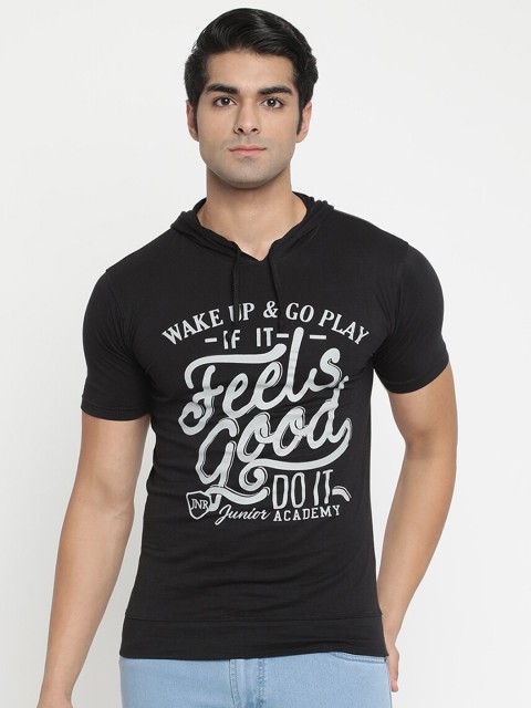 

V2 Value & Variety Men Black Printed Pure Cotton T-shirt