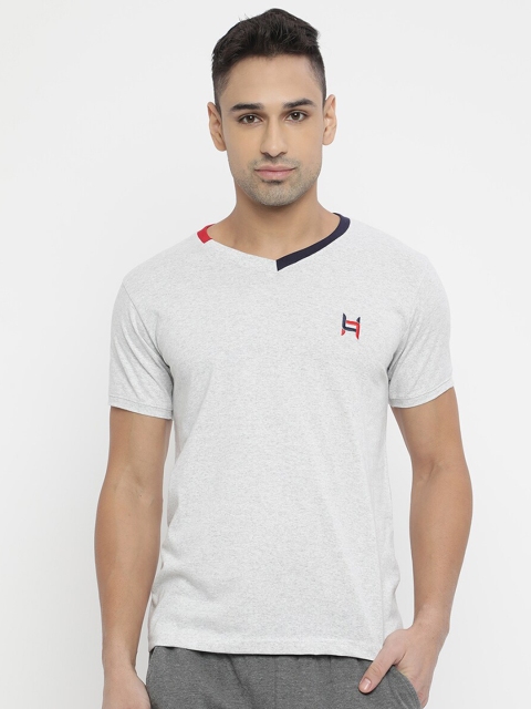 

V2 Value & Variety Men White V-Neck Pure Cotton T-shirt