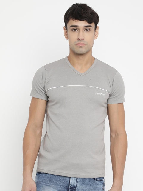 

V2 Value & Variety Men Grey V-Neck T-shirt