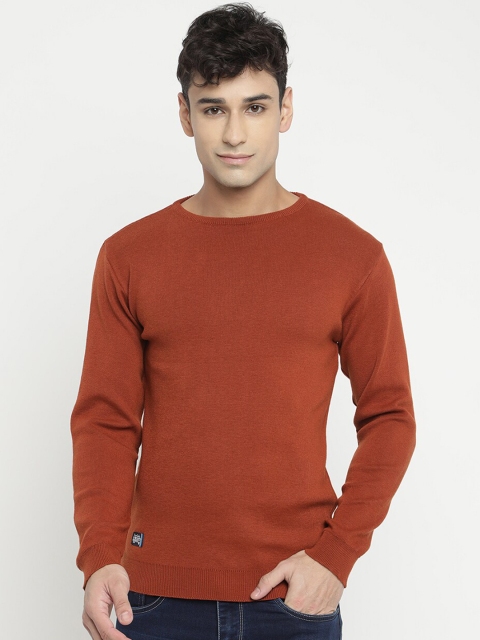 

V2 Value & Variety Men Orange Solid Pullover Sweater