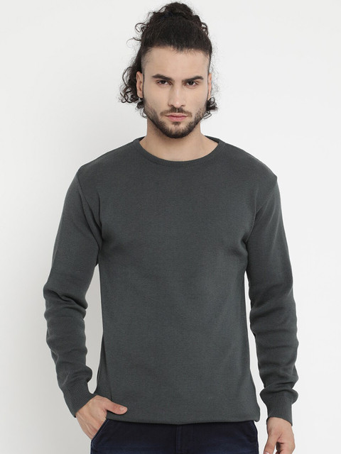 

V2 Value & Variety Men Grey Solid Pullover Sweater