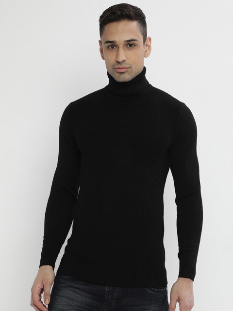 

V2 Value & Variety Men Black Solid Turtle Neck Pullover Sweater