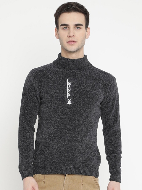 

V2 Value & Variety Men Grey Solid Turtle Neck Pullover Sweater