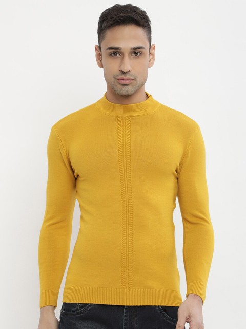 

V2 Value & Variety Men Mustard Solid Turtle Neck Pullover Sweater