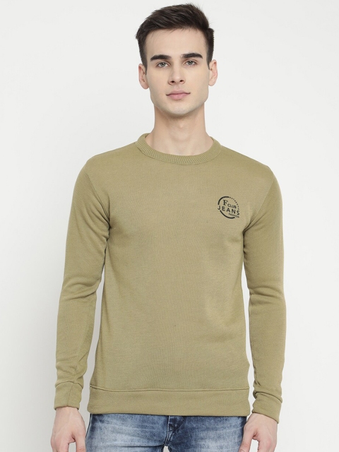 

V2 Value & Variety Men Khaki Solid Pullover Sweater