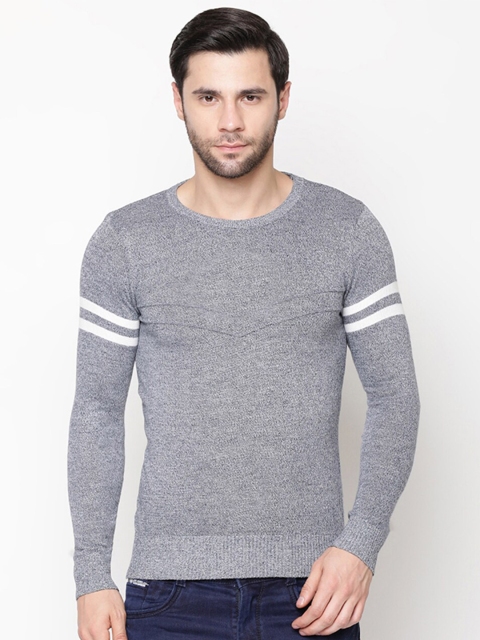 

V2 Value & Variety Men Grey Solid Pullover Sweater