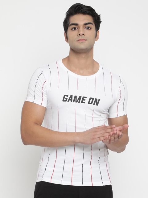 

V2 Value & Variety Men White Typography Cotton T-shirt