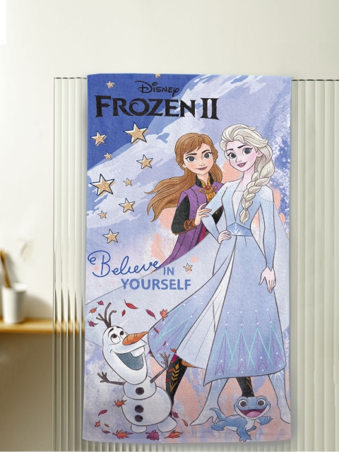 

YK Kids Blue & Pink Disney Frozen Printed Pure Cotton Bath Towel