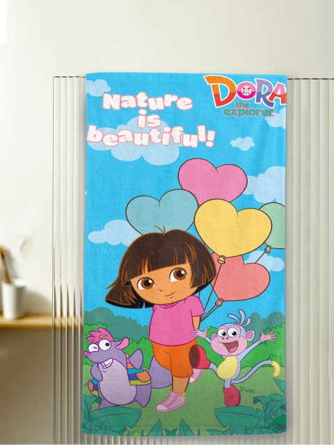 

YK Kids Green & Blue Dora Printed 380GSM Pure Cotton Bath Towel