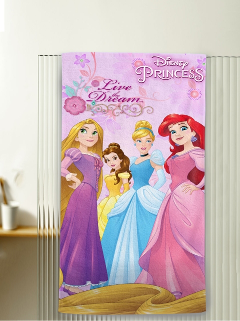 

YK Kids Pink & Blue Disney Princess Printed Pure Cotton Bath Towel
