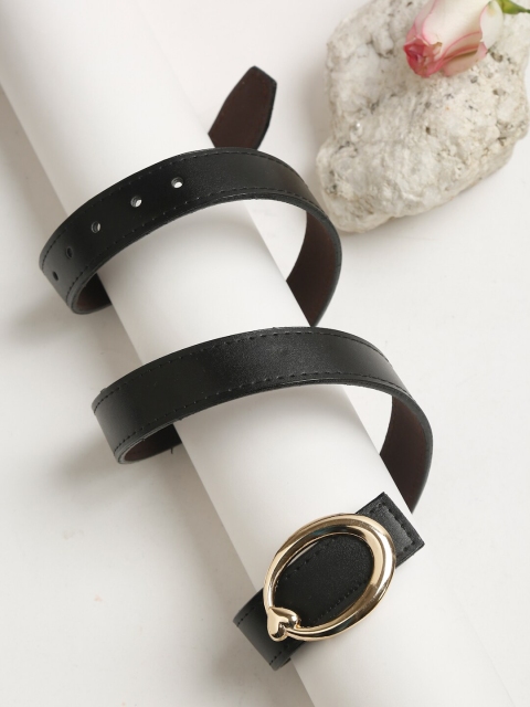 

Apsis Women Black Solid Wide Belt
