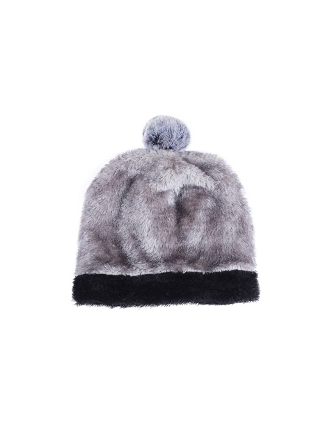 

Bharatasya Girls Silver-Toned & Black Beanie