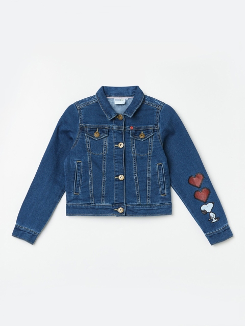 

Fame Forever by Lifestyle Girls Blue Washed Crop Denim Jacket