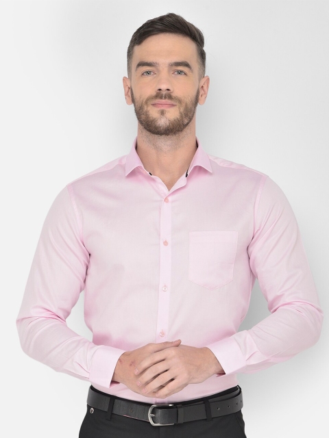 

Canary London Men Pink Smart Slim Fit Semiformal Shirt