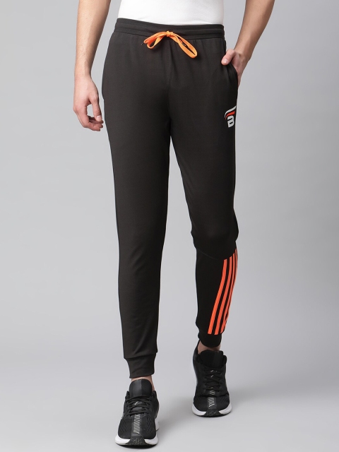 

BUCIK Men Black Solid Comfort-Fit Joggers with Stripe Detail
