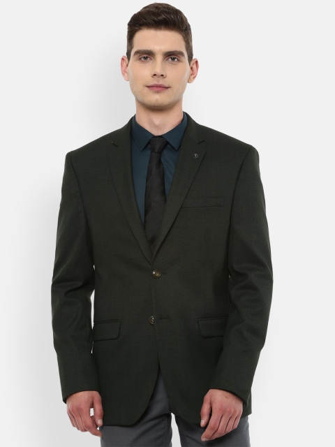 

Van Heusen Men Black Single-Breasted Formal Blazer