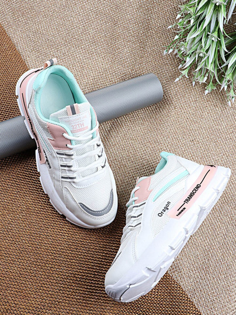 

THE WHITE POLE Women Green Colourblocked Sneakers