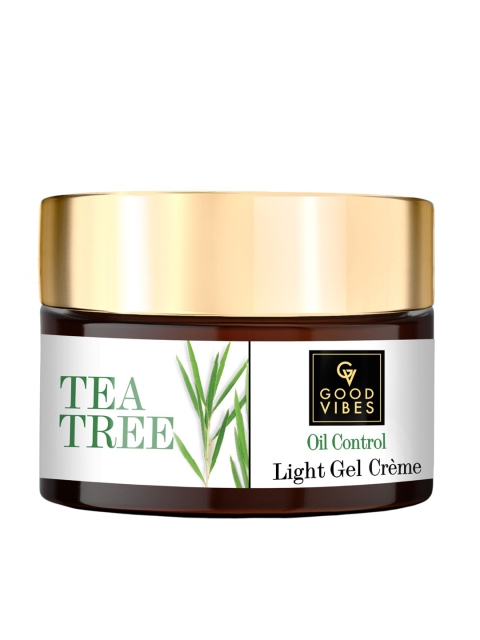 

Good Vibes Tea Tree Oil Control Light Gel Cream 50gms, Transparent