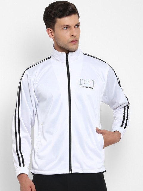 

IMT Men White Solid Lightweight Sporty Jacket