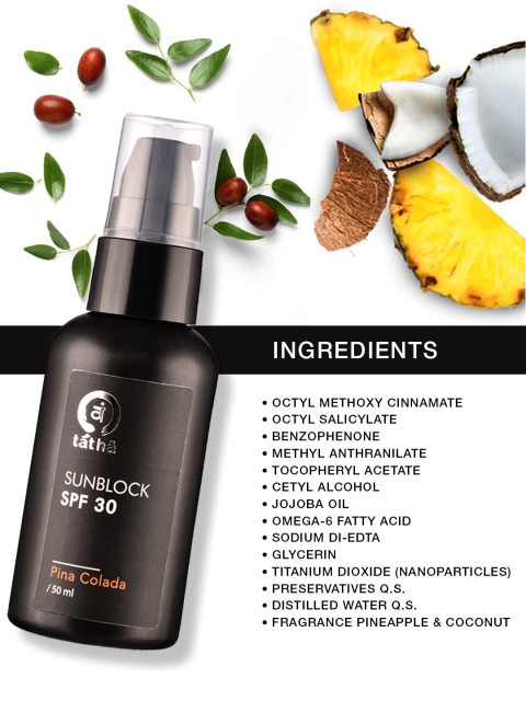 

Tatha Sunblock Spf 30 Pina Colada - 30 ml, White