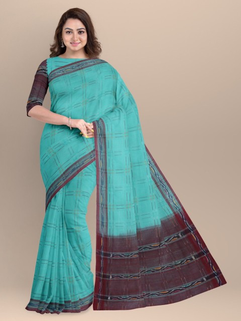 

APCO Blue & Brown Pure Cotton Saree