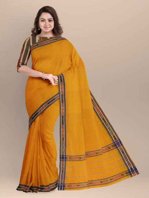 

APCO Women Yellow Solid Pure Cotton Saree