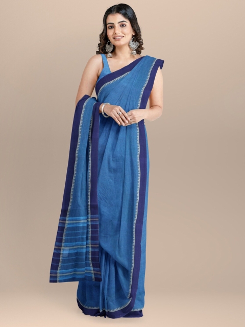 

APCO Blue Pure Cotton Saree