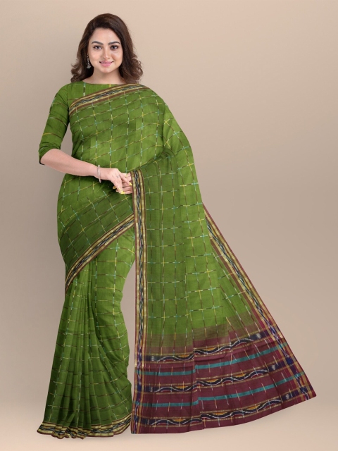 

APCO Green & Purple Woven Design Pure Cotton Saree