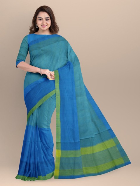

APCO Blue & Green Pure Cotton Saree