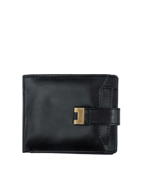 

Provogue Men Black Two Fold Wallet