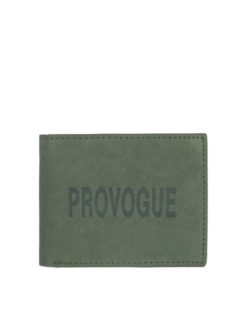 

Provogue Men Grey Leather Two Fold Wallet