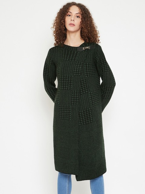 

Madame Women Green Ribbed Longline