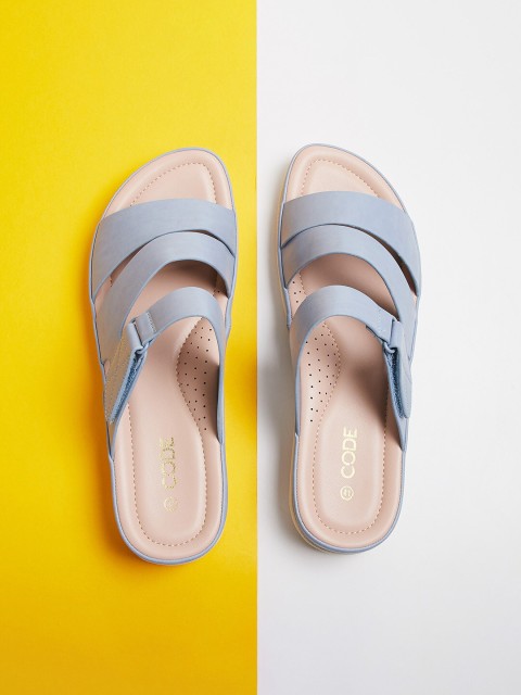 

CODE by Lifestyle Women Blue Open Toe Flats