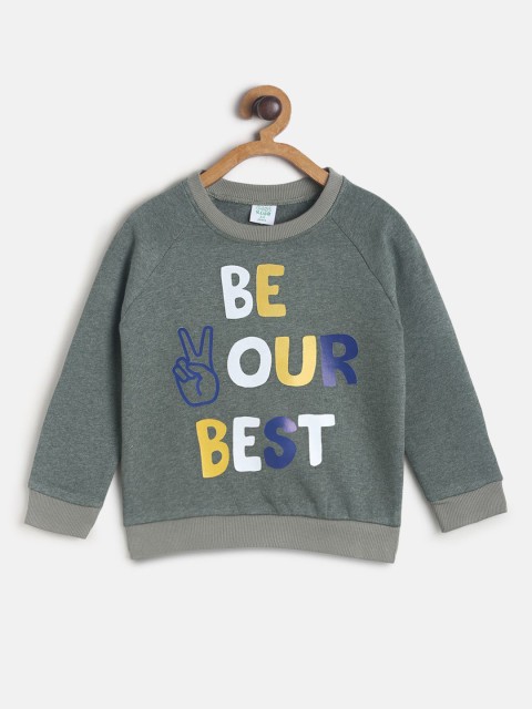 

MINI KLUB Boys Green Printed Sweatshirt