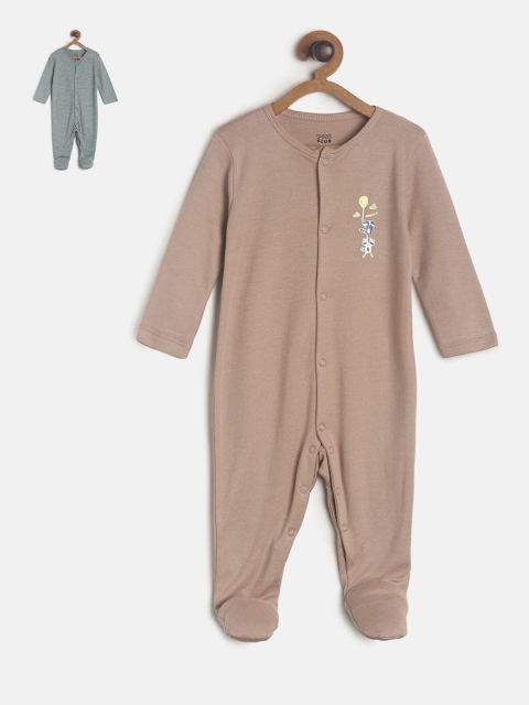 

MINI KLUB Infant Boys Pack Of 2 Pure Cotton Sleepsuit, Multi