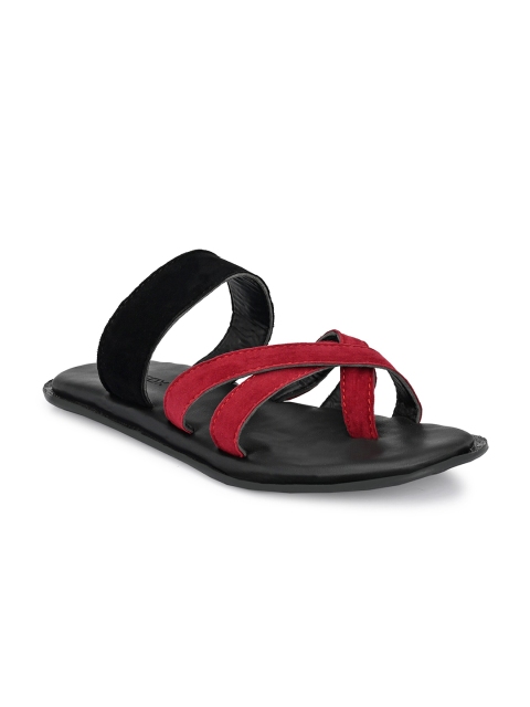 

Big Fox Men Red & Black Colourblocked Sandals