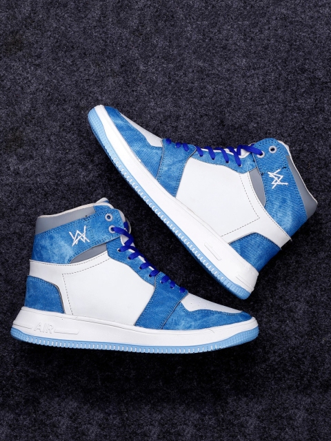 

Woakers Men Blue Colourblocked Sneakers