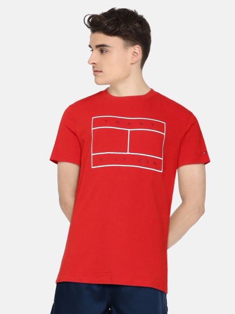 

Tommy Hilfiger Boys Red Printed Organic Cotton T-shirt