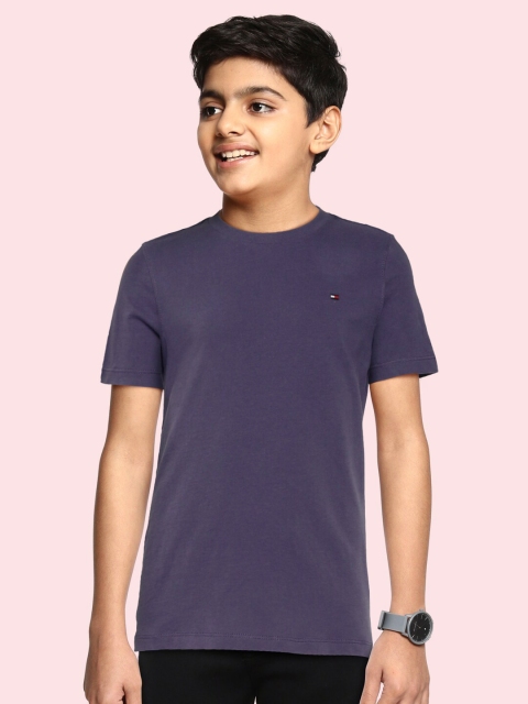 

Tommy Hilfiger Boys Blue Organic Cotton Solid T-shirt