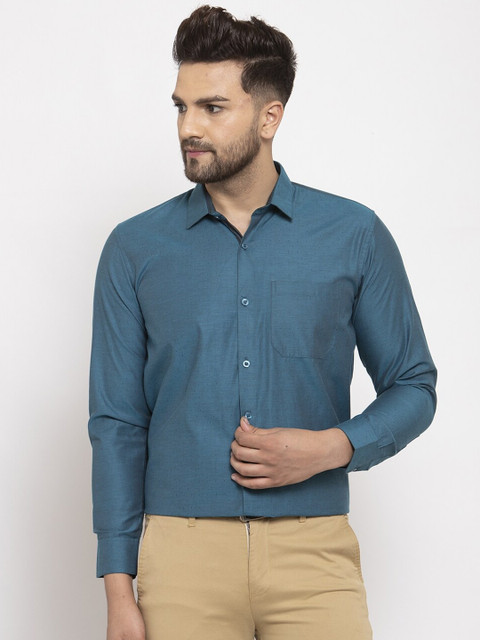 

JAINISH Men Blue Comfort Cotton Formal Shirt