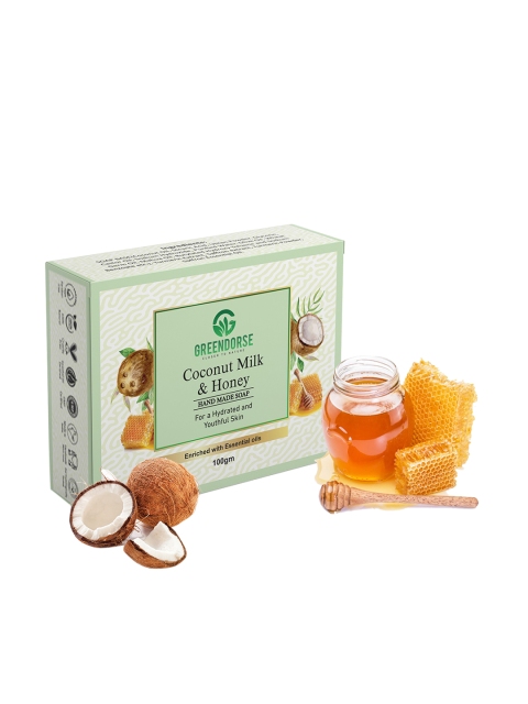 

GREENDORSE Coconut and Honey Natural Cold-Pressed Handmade Soap, Yellow