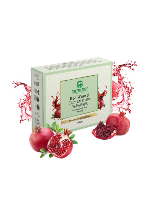 

GREENDORSE Red Wine & Pomegranate Natural Cold-pressed Handmade Soap 100gm