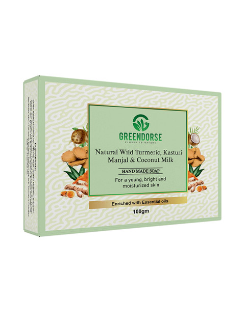 

GREENDORSE Natural Wild Turmeric & Coconut Milk Natural Cold-pressed Handmade Soap, Yellow