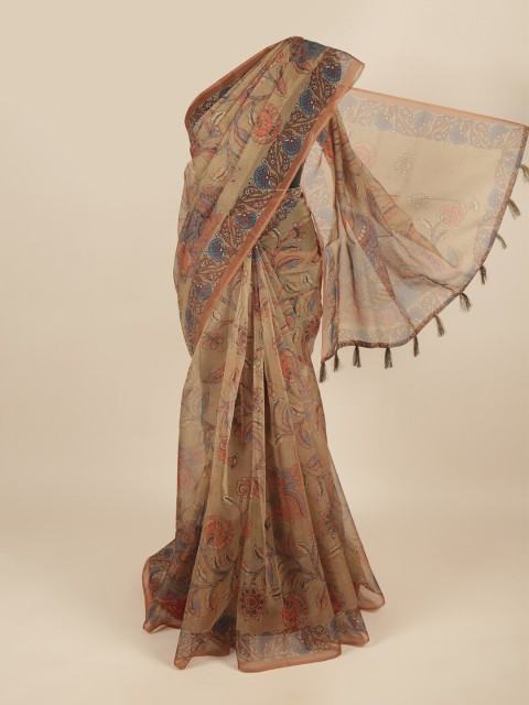 

Pothys Tan & Coral Ethnic Motifs Saree