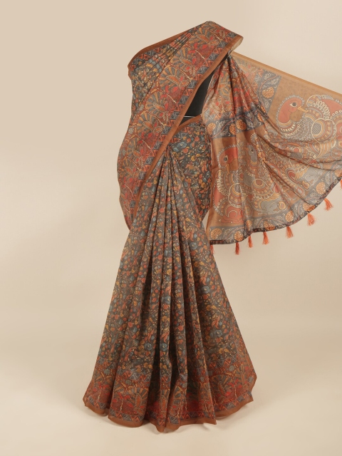 

Pothys Grey & Brown Floral Saree